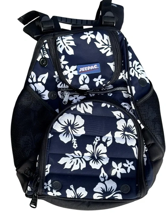 JetPac Lynne Tauchen Floral Deluxe Backpack Insulated Cooler Rain Cover Travel