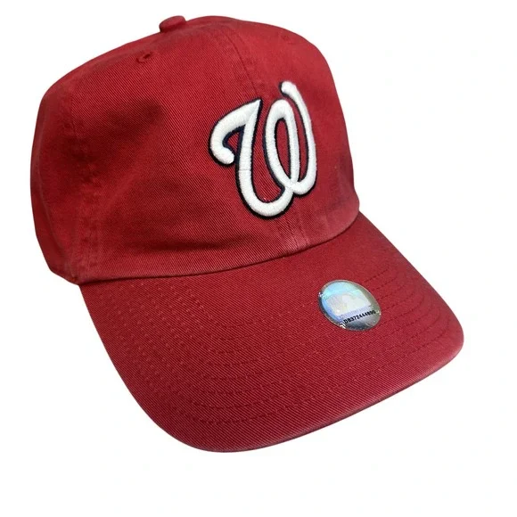 Washington Nationals Hat Cap Strap‎ Back Mens One Size Red MLB Baseball Dad Hat