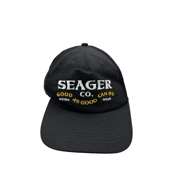 Seager Co Hat Black Snapback Cap Good As Can Be Western Surf