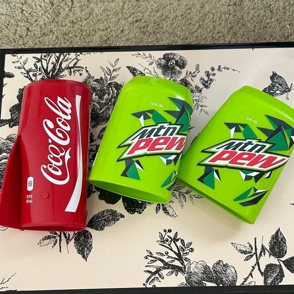 Coca-Cola and Mountain Pew Silicone Can Covers - BRAND NEW