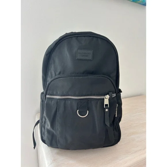 Eastsport Limited Black Polyester Backpack Multi Pocket School Bag 11160W0