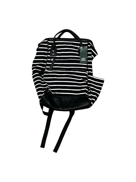 wild fable Black Backpack with Green Logo Tag