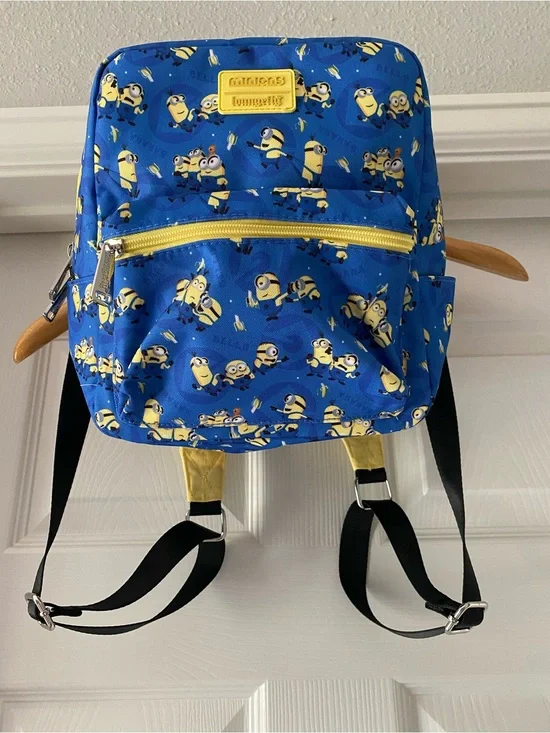 Loungefly Despicable Me Minions All-Over Print Nylon Square Mini Backpack