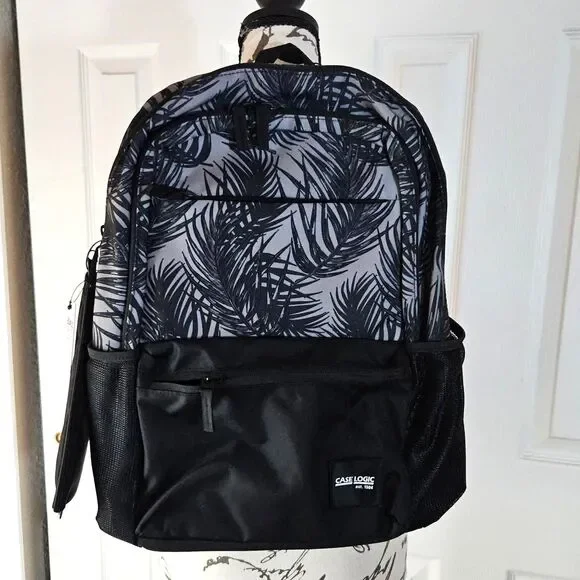 Case Logic Laptop Tablet Backpack with Palm Leaf Pattern New