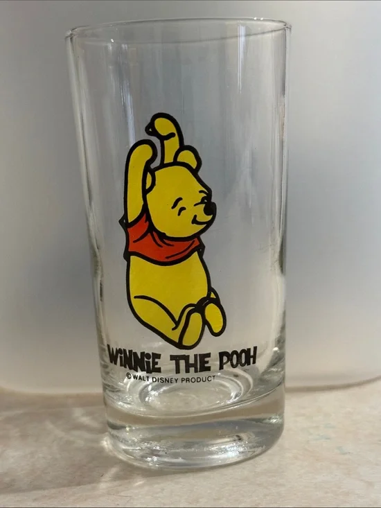 Winnie the Pooh Character Glass - Yellow & Red