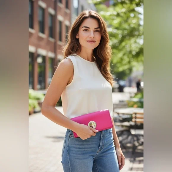Kate Spade Pink Newbury Lane Keira Clutch