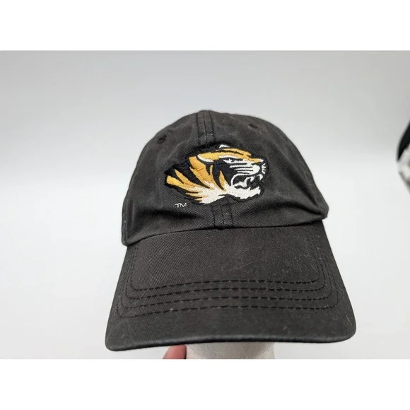 Signatures Mizzou Missouri Tigers Hat Black Adjustable Strapback Cap NCAA