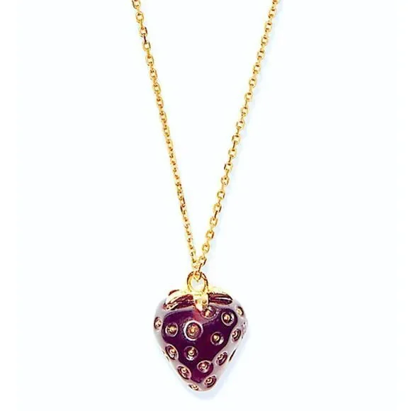KATE SPADE STRAWBERRY MINI PENDANT NECKLACE
