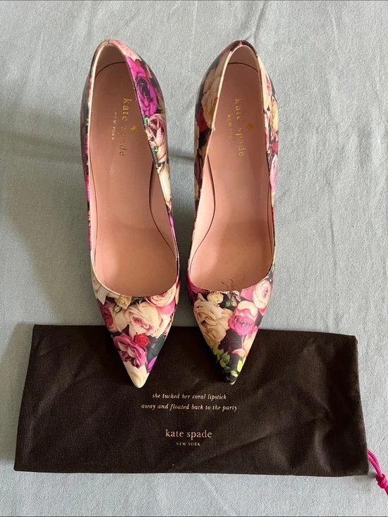 kate spade Floral Pointed Toe Pumps - Pink Multi Floral