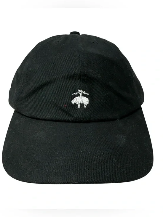 Brooks Brothers Black Cap Hat Embroidered fleece logo Size L/XL NWT