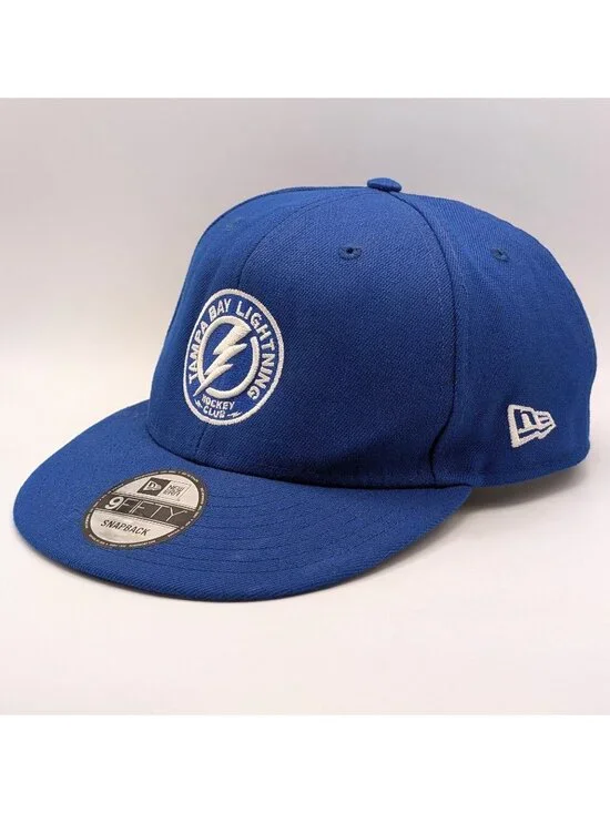 New Era 9FIFTY Tampa Bay Lightning Snapback Hat NHL Blue Hockey Club Flat Bill