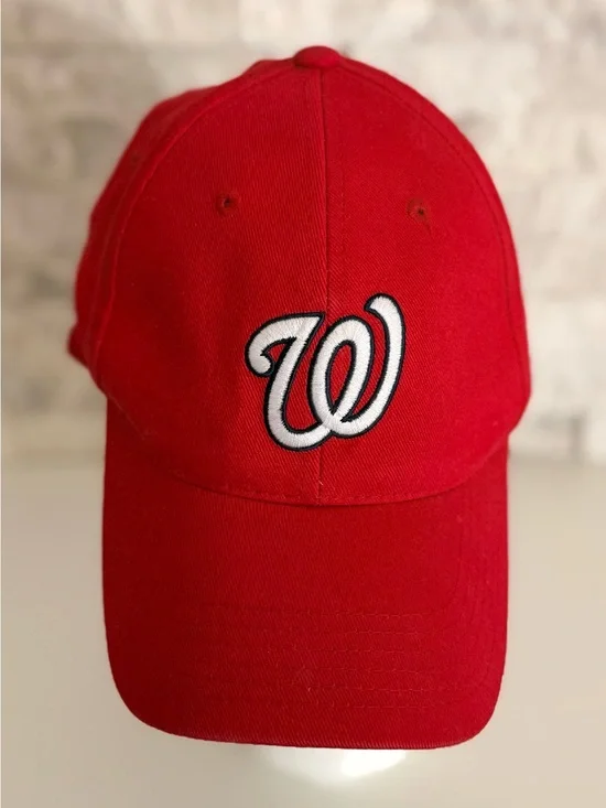 Y2K MLB Washington Nationals Embroidered Logo Adjustable Strap Unisex Cap