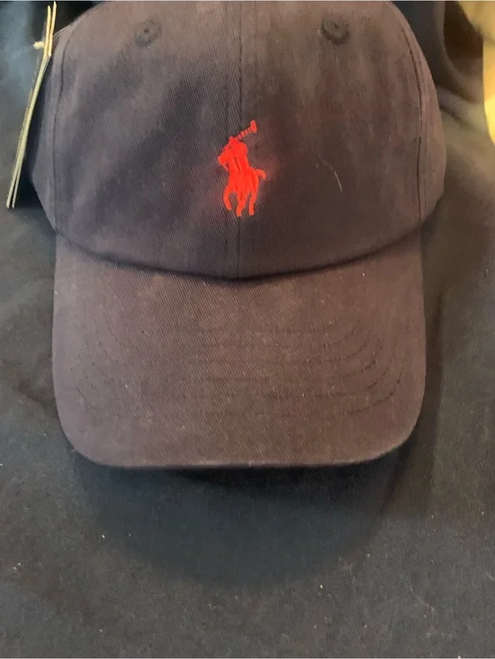 Ralph Lauren Navy Cap with Red Polo Pony