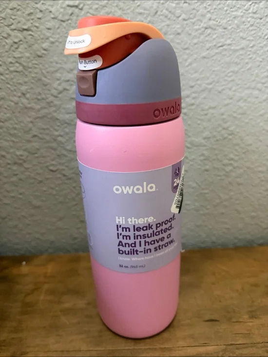 Owala Insulated Leak-Proof Water Bottle - Pink & Lavender 32 oz