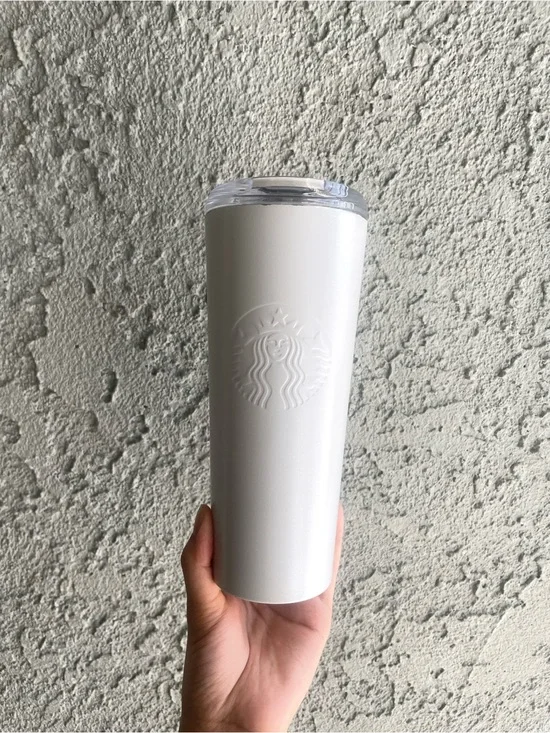 Starbucks Pearl White Shimmer Stainless Steel Tumbler Cup