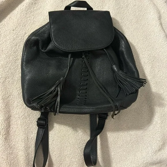 Women’s Rebecca Minkoff Black Leather Backpack Bag
