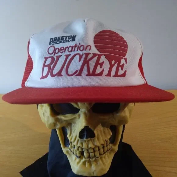 Vintage Preston Trucking 151 Line Operation Buckeye Snap Back Trucker Hat