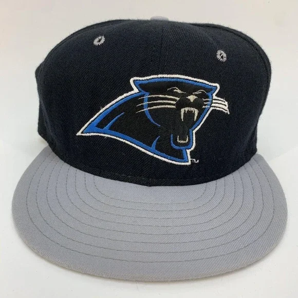 Vintage New Era Pro Model Carolina Panthers 100% Wool‎ Fitted Hat Size 7 USA