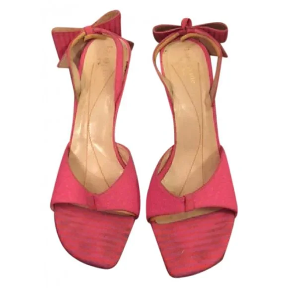 Kate Spade Pink Bow Heeled Sandals