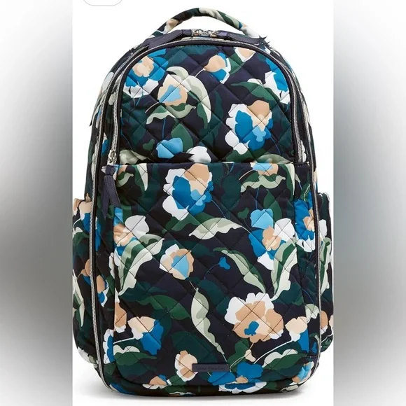 Vera Bradley Women’s Performance Twill Travel Backpack. NWT “Immersed Blooms”