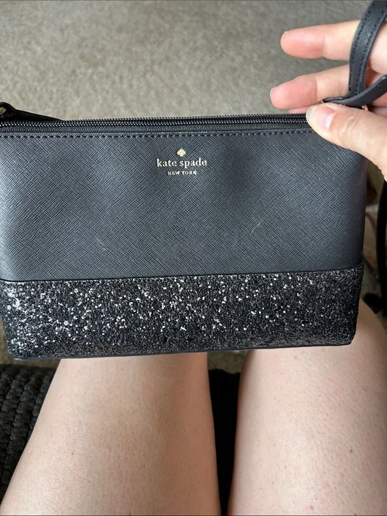 kate spade Black Glitter Two-Tone purse