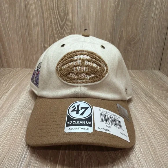 Super Bowl LVIII Las Vegas '47 Brand Stoney Clover Strapback Hat Cap OSFA NEW