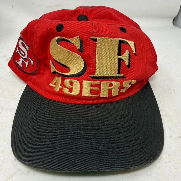 Vintage San Francisco 49ers Hat Competitor Snapback Red Black Gold NFL Cap Mens