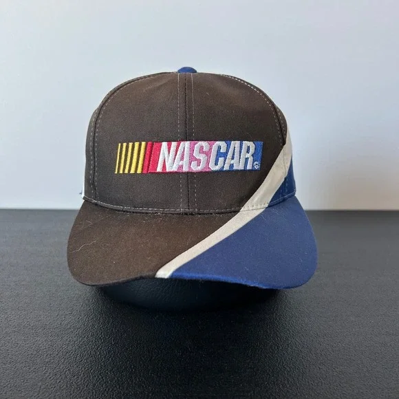 Vintage 90s Nascar Hat Cap Snap Back Adjustable Faded Black Racing‎ Adult