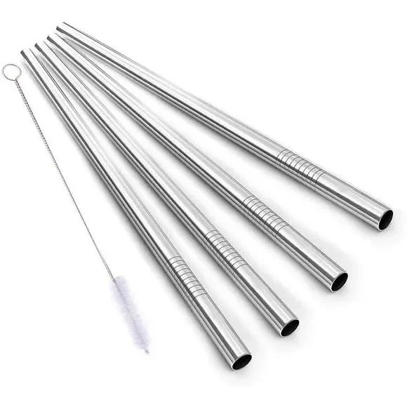 NWT! CoCoStraw Bent Wide Stainless Steel Drinking Straws, 3-Pack‎