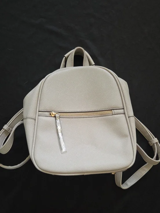 Compact Women’s Mini Backpack in Light Beige