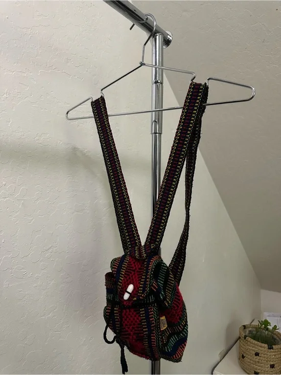 Handwoven Multicolor Boho Mini Backpack