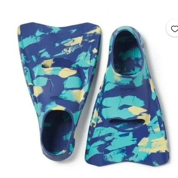 Speedo kids swim fins marble blue small 9-10