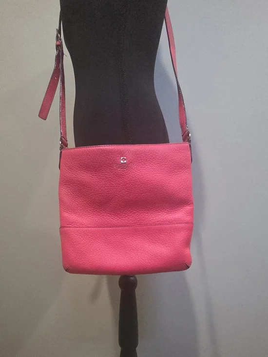 Kate Spade Hot Pink Pebbled Leather Crossbody Bag