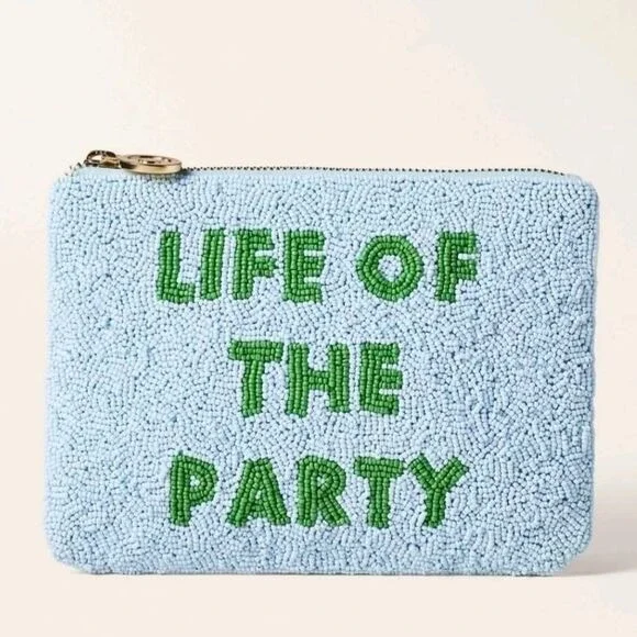 Kate Spade Life of the Party‎ Beaded Pouch Clutch Bag