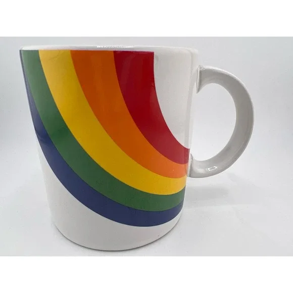 Rainbow‎ Coffee Cup Mug Vintage 1984 Classic Nostalgia