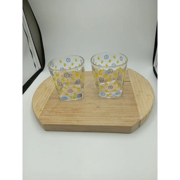 Vintage Ciroc‎ & Yellow Lemon Lowball  Glasses 3
