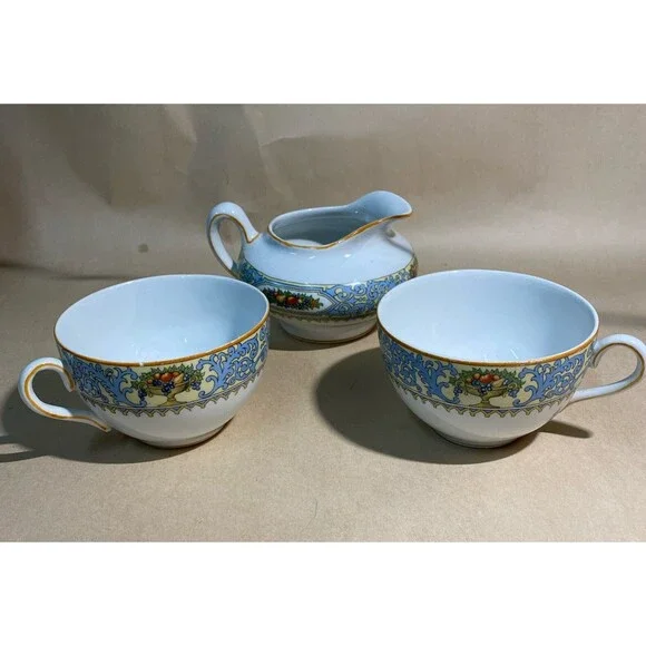 Antique MYOTT‎ SON &CO Creamer and Tea Cups SOMERSET 58515 England RARE FIND!