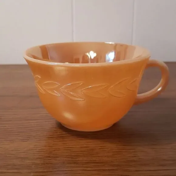 Vintage Anchor Hocking Fire King Peach Lustre Coffee Cup