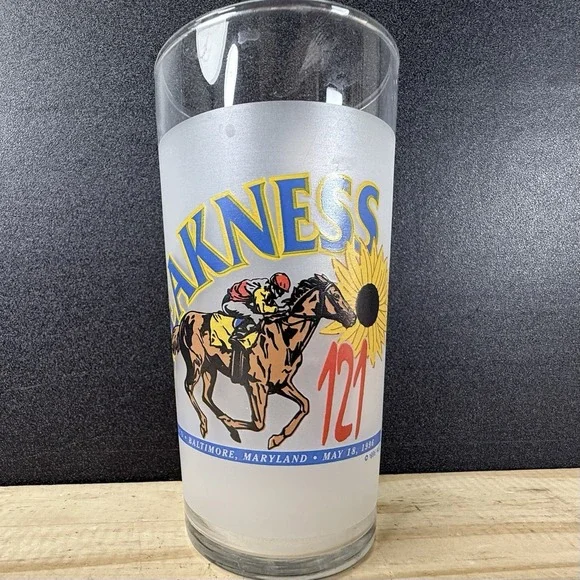 Preakness 121 Pimlico Baltimore, MD 1996 Horse Racing Souvenir‎ Glass