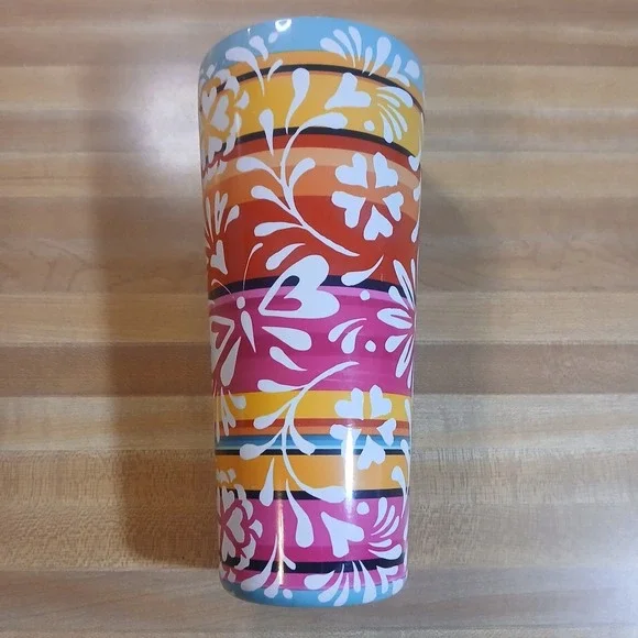 8 1/2 Inch Long‎ And 4 Inch Wide Flower Tumbler With No Lid