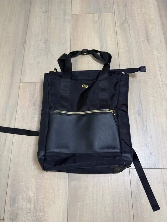 Solo New York Black Nylon 15.6” laptop backpack