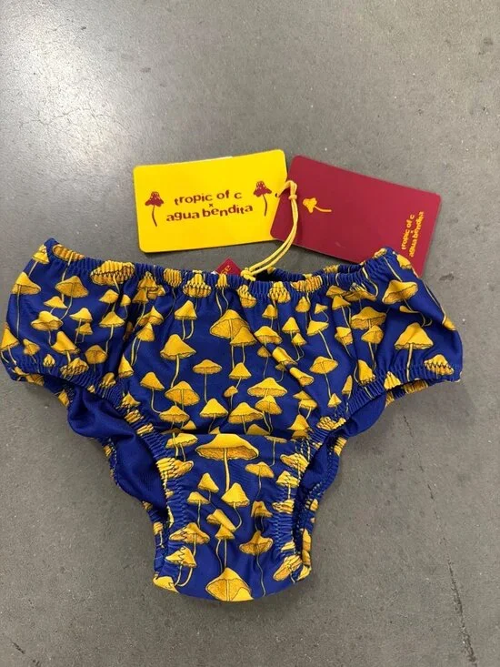 Agua Bendita Ella Navy Baby Bloomer Swim Diaper Blue Kids Size 9-12