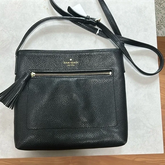 Kate Spade Dessi  - Black Pebble Leather - Crossbody Bag