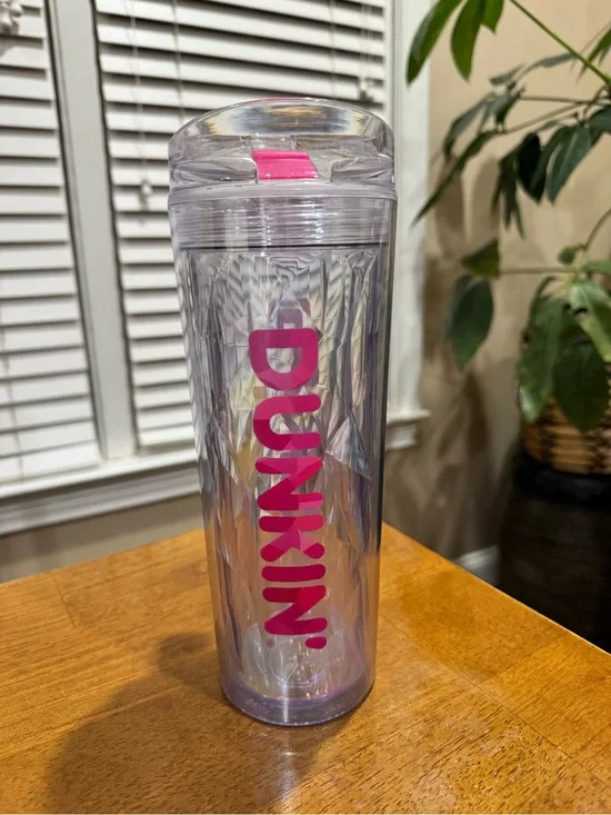 Dunkin’ Donuts 24 oz Iridescent Summer 2025 Chiseled Ice Acrylic Tumbler Cup