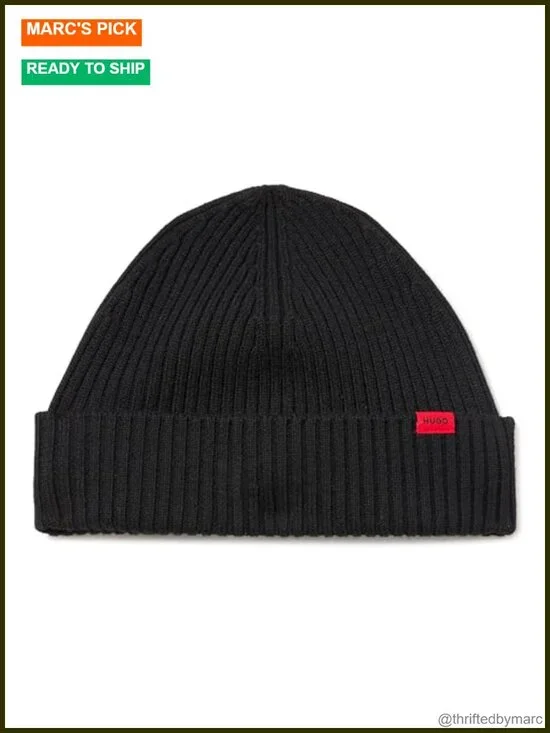 Ribbed Beanie Wool Winter Hat