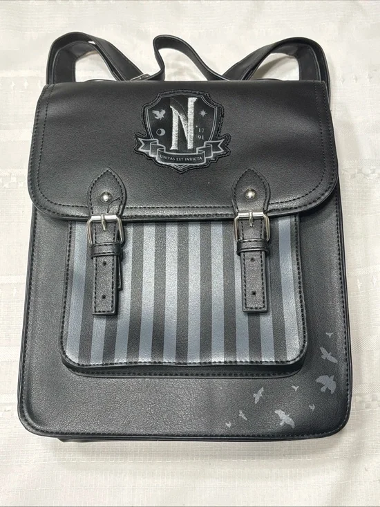 Wednesday Addams Nevermore Academy Blackfront Hot topic  Backpack Bag