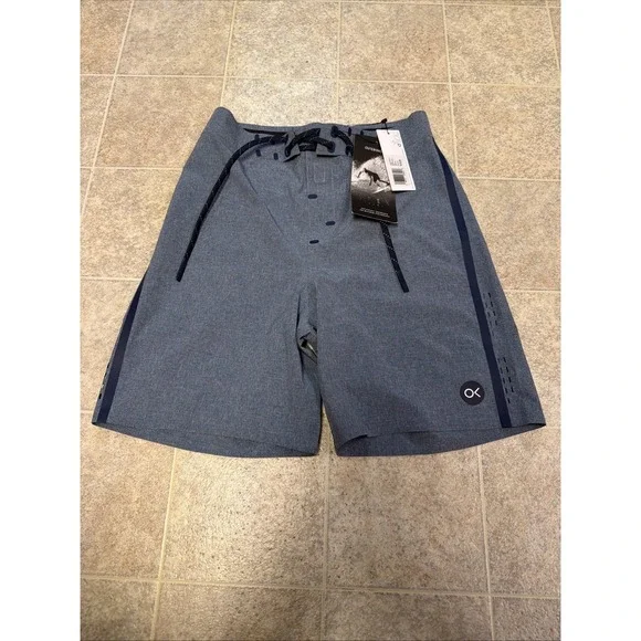 NWT Outerknown Apex Trunks Board Shorts Kelly Slater Boys 10 Blue Surf $125