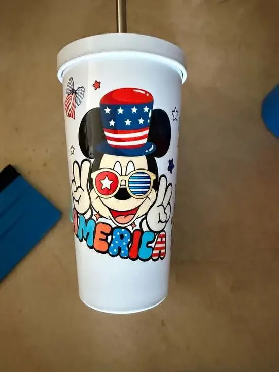 Disney Americana Mickey Mouse Patriotic Travel Tumbler