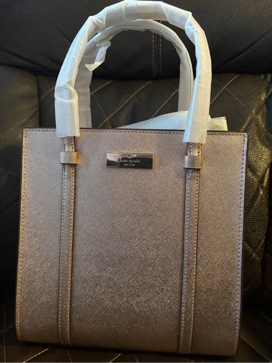 kate spade metallic rose gold tote