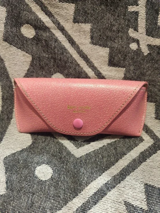 Kate Spade New York Pink Leather Glasses / Eyeglasses / Sunglasses Soft Case